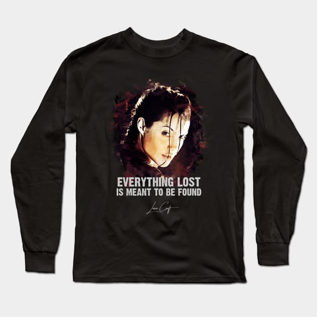 Lara Croft - Tomb Raider - Angelina Jolie Long Sleeve T-Shirt by Naumovski